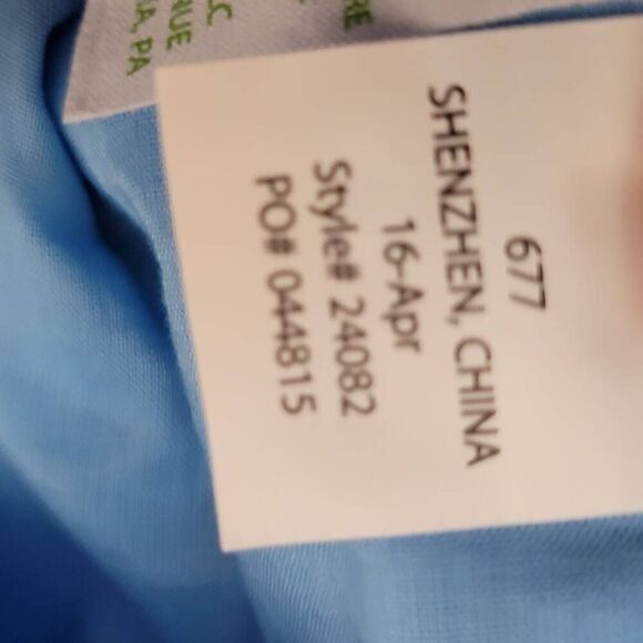 LILLY PULITZER LARINA SEASPRAY BLUE GOLD MINI DRESS SIZE 00 - Picture 4 of 4